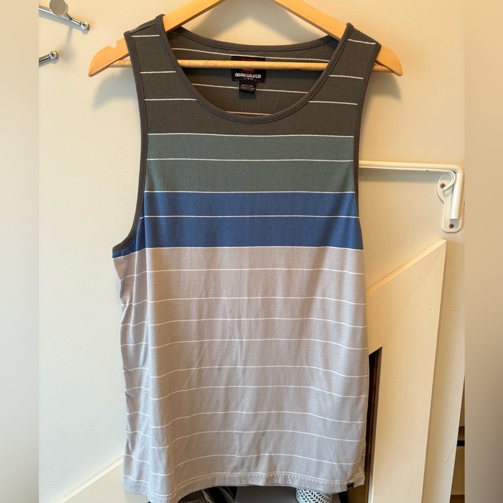 Quiksilver Men's Multicolor Striped Tank Top